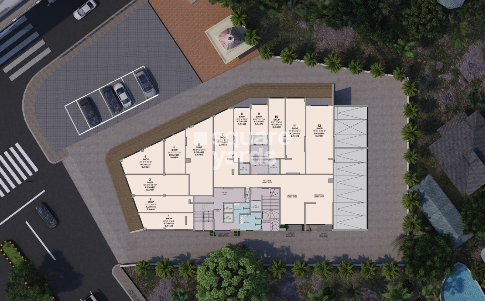 Blissful-Jogani-Pride_a large building with a clock on the side of it