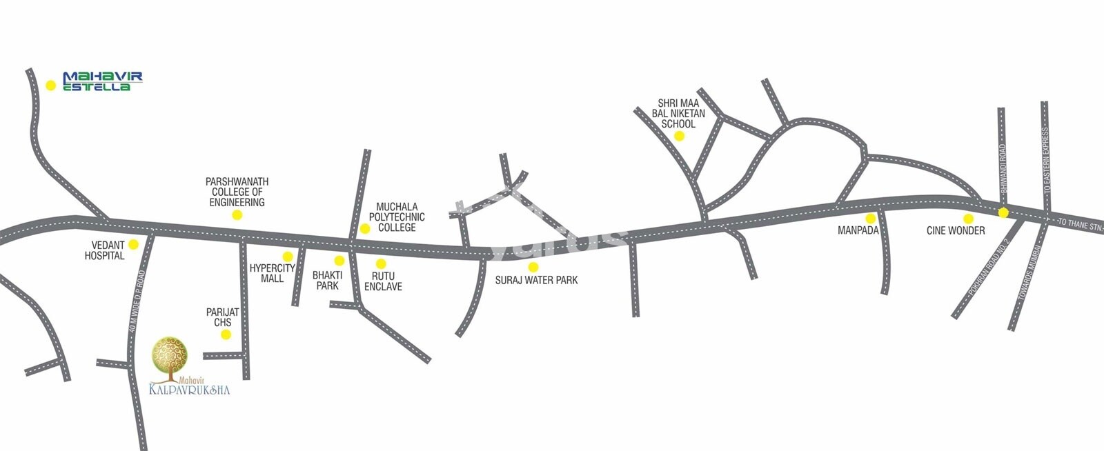 Damji Shamji Mahavir Kalpavruksha Wing J Phase 2 Location Image