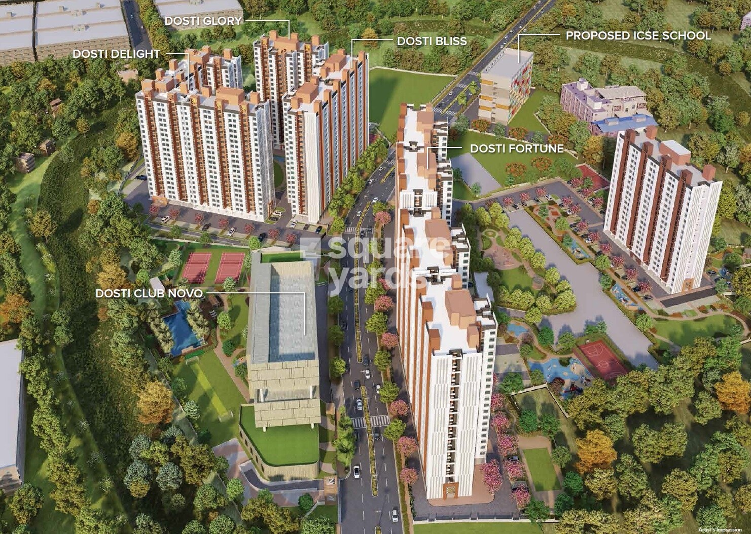 Dosti Greater Thane Tower View 2