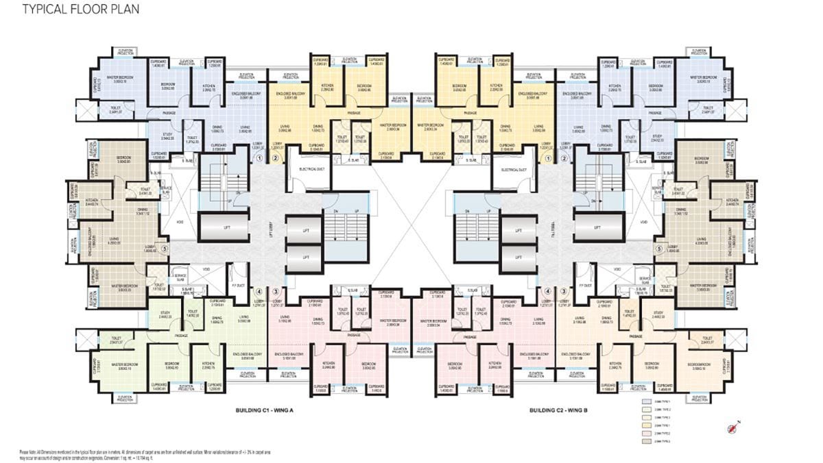 Dosti Group Planet North P180 Floor Plans