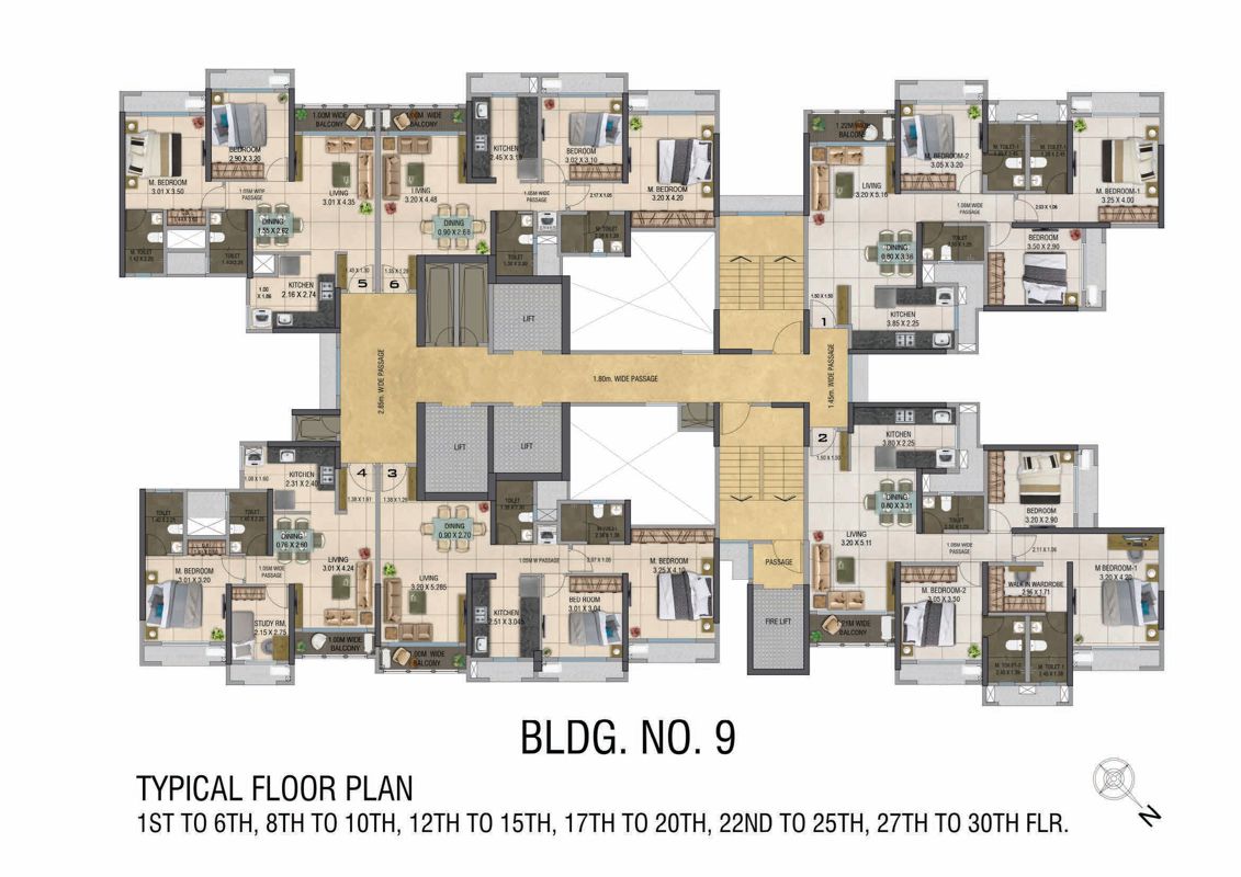 Dosti Olive Floor Plans