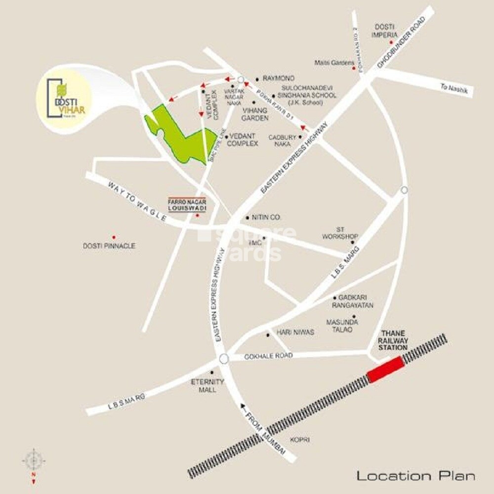 Dosti Vihar Phase II Location Image