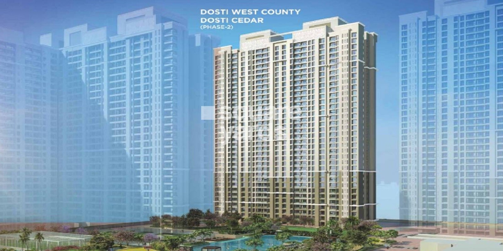 Dosti West County Phase 2 Dosti Cedar residential project in Balkum Pada