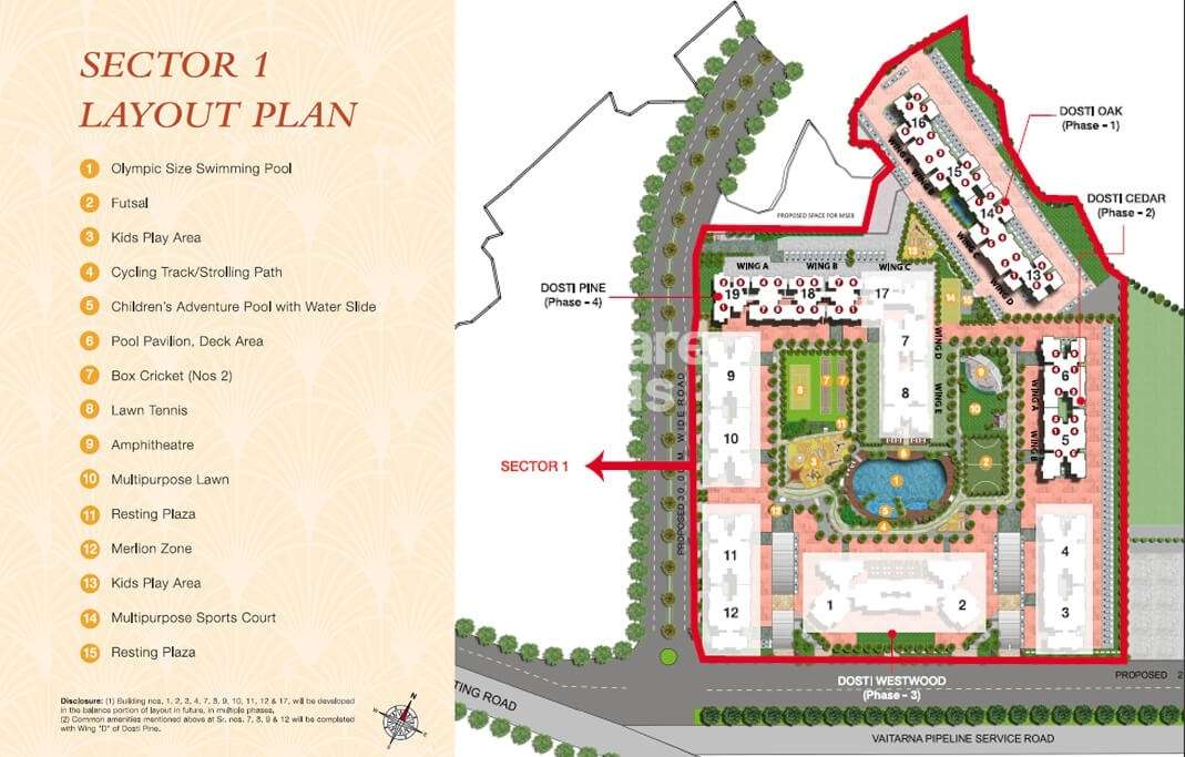 dosti west county phase 4 dosti pine project master plan image1