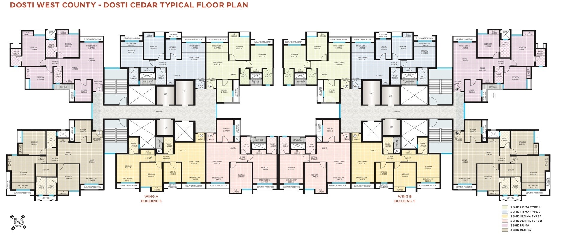 Dosti West County Floor Plans 1