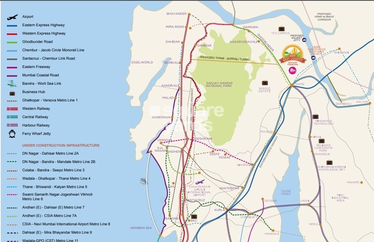 Dosti West County Location Image