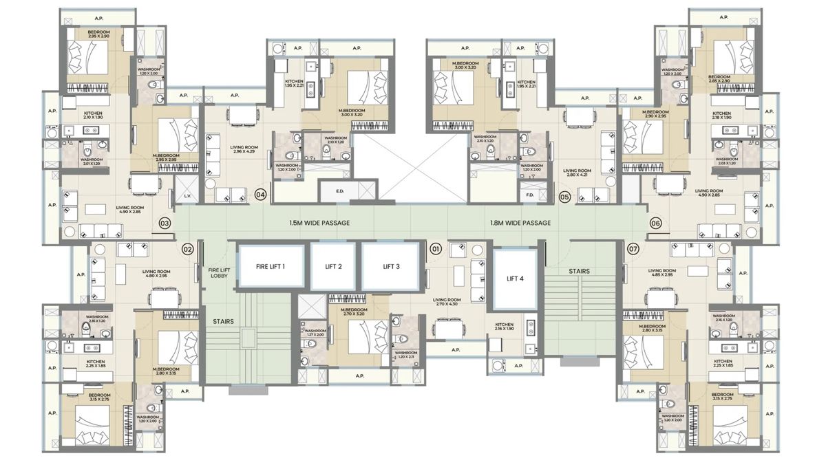 Ekdanta Rex Residency Floor Plans