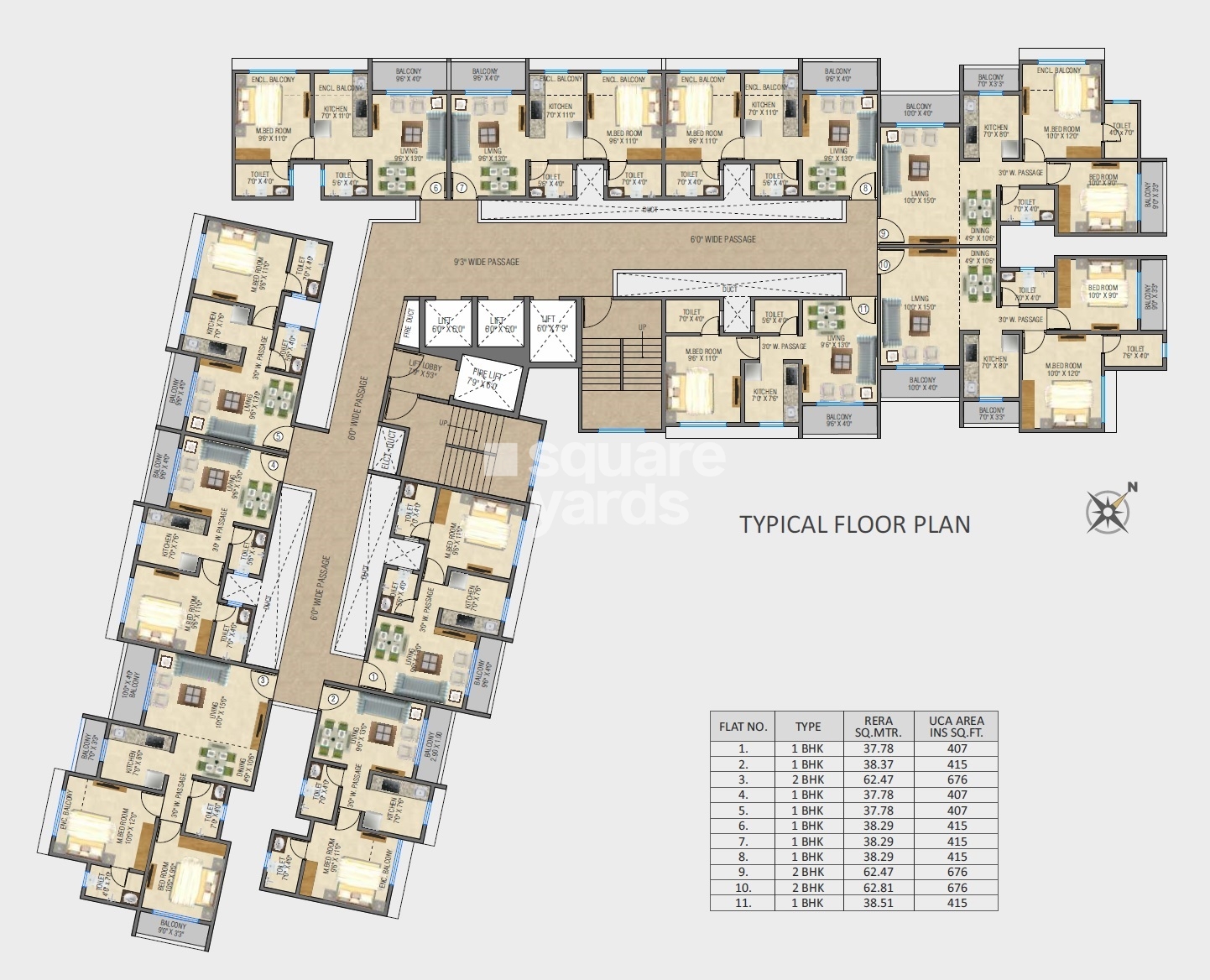 Ekveera SB Tower Floor Plans