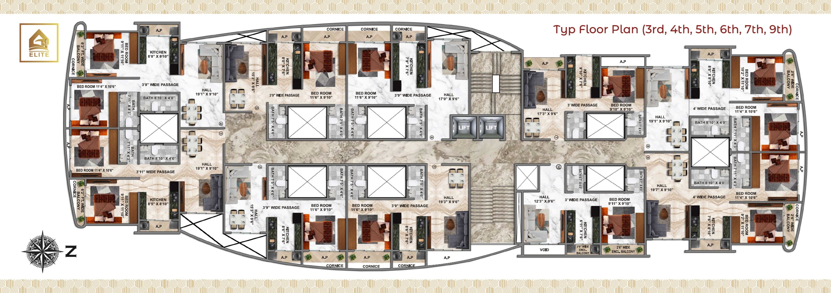 Elite Crystal Floor Plans