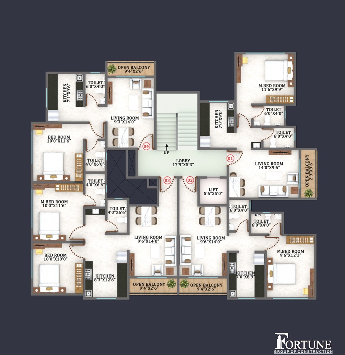 Fortune Shanu Majestic Floor Plans