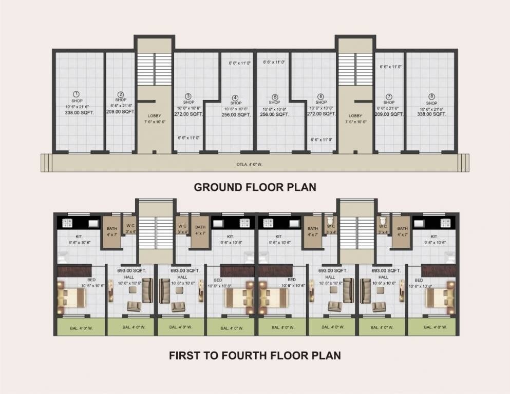 Gajraj Shiv Tirth Floor Plans
