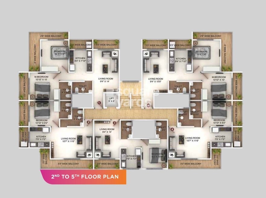 GBK Vishwajeet Heritage Floor Plans