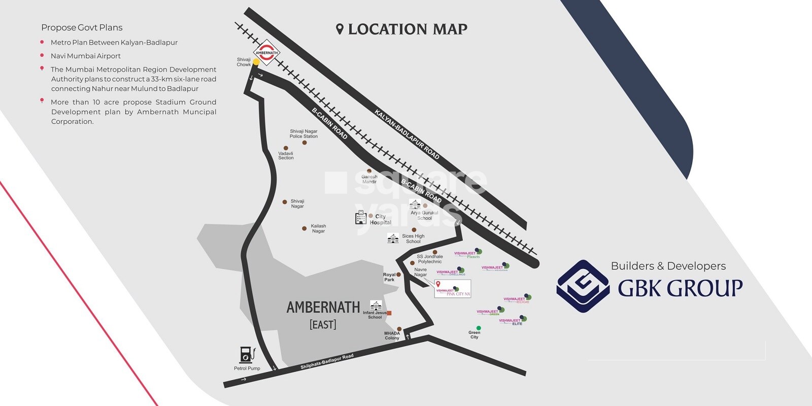 GBK Vishwajeet Pink City Location Image