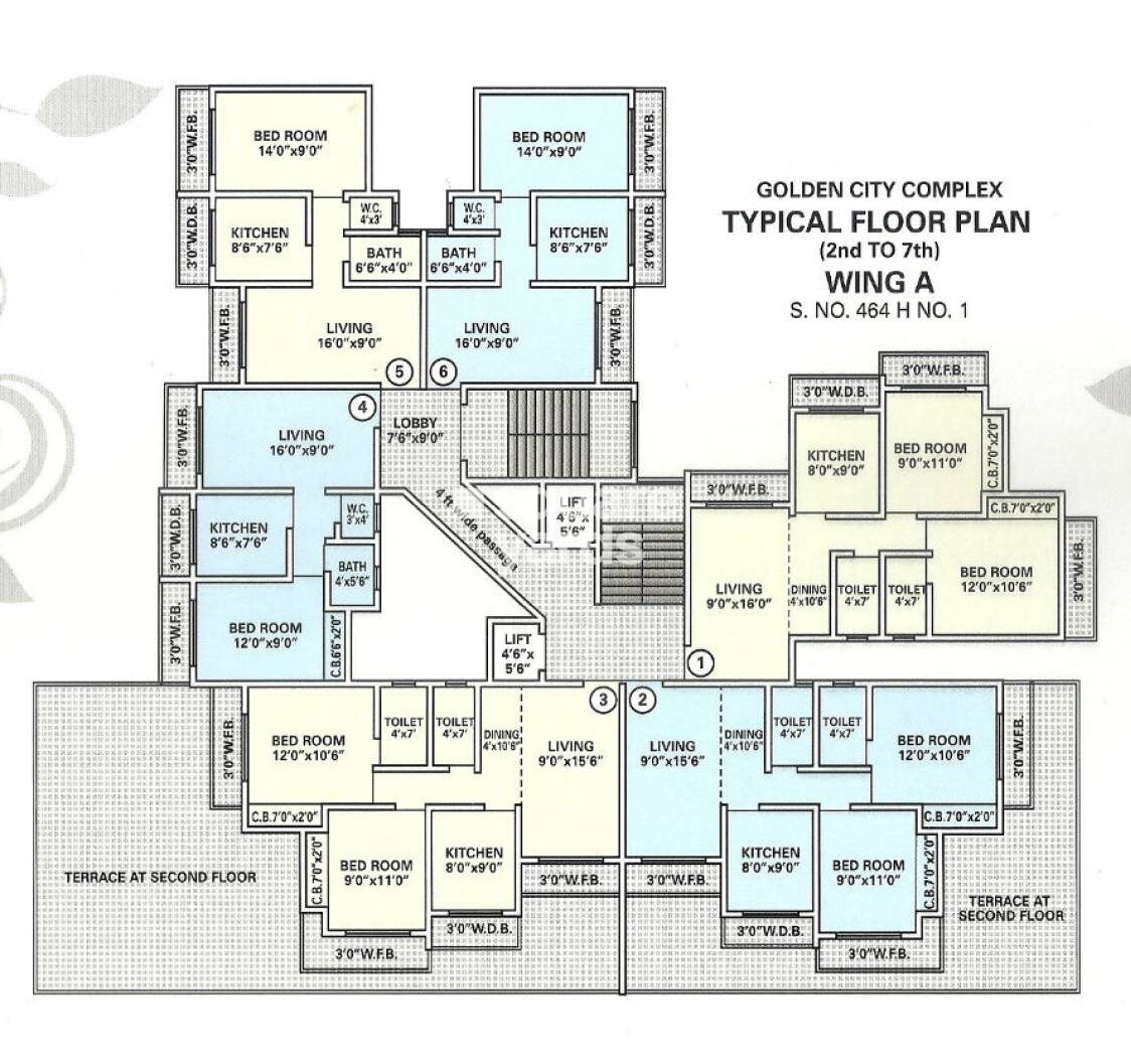 Golden City Complex Floor Plans