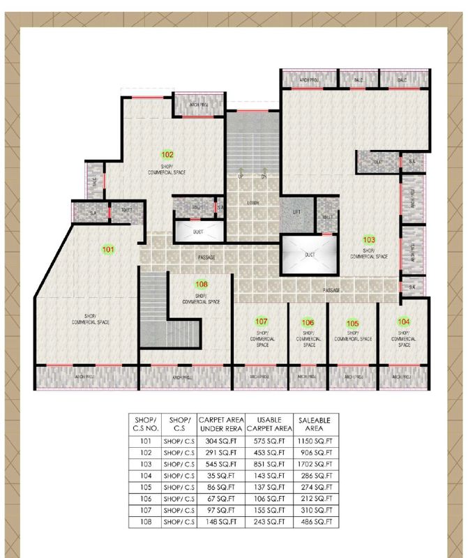 GPS Nakoda CHS Floor Plans
