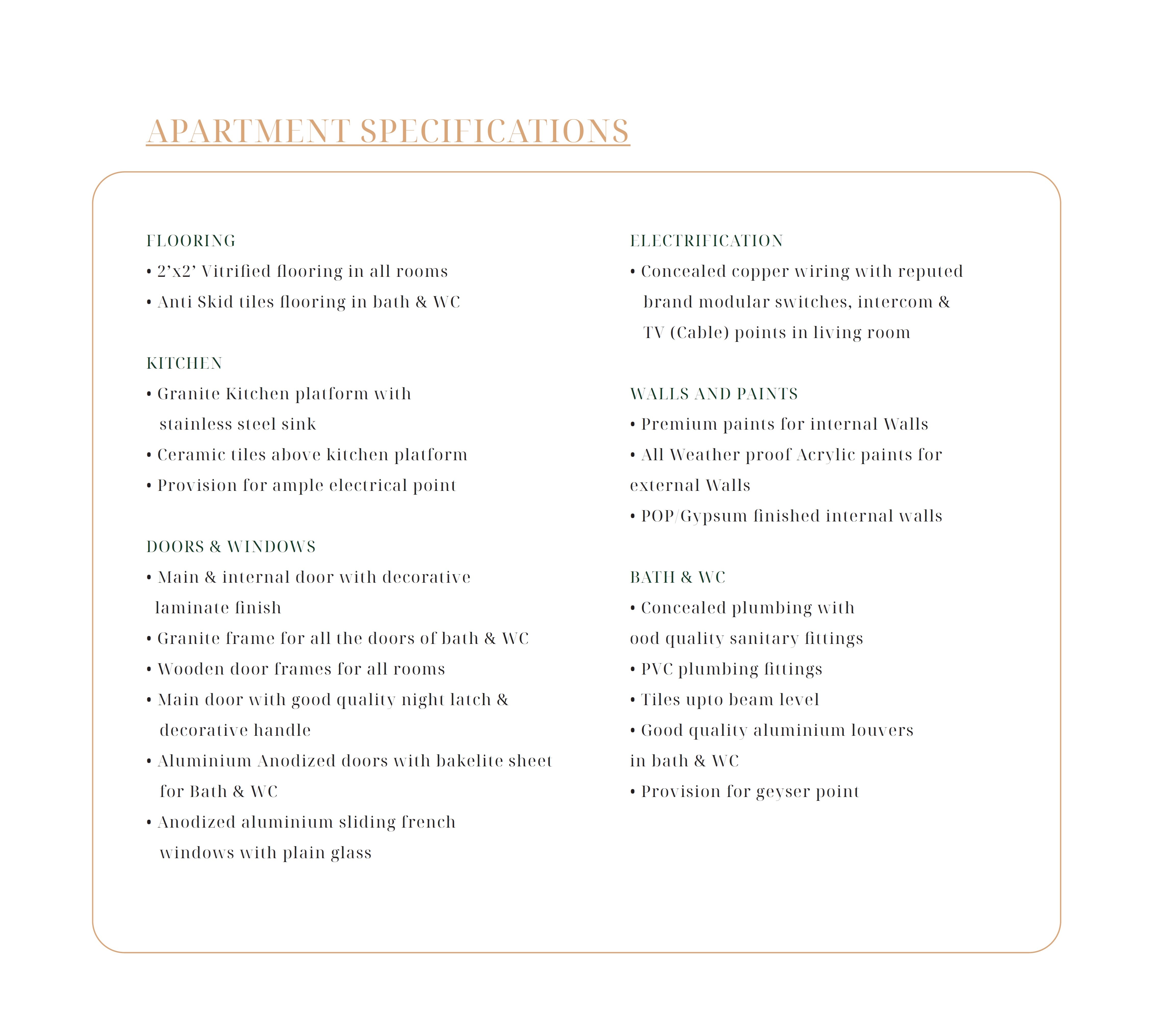 Harmain Central Park Specification