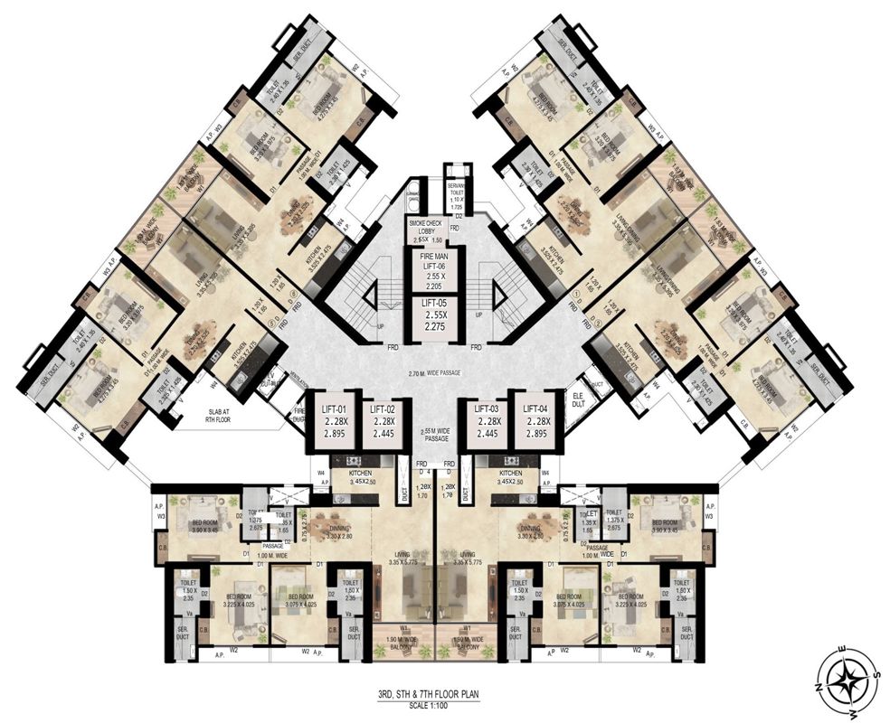 Highland Sky Towers Floor Plans
