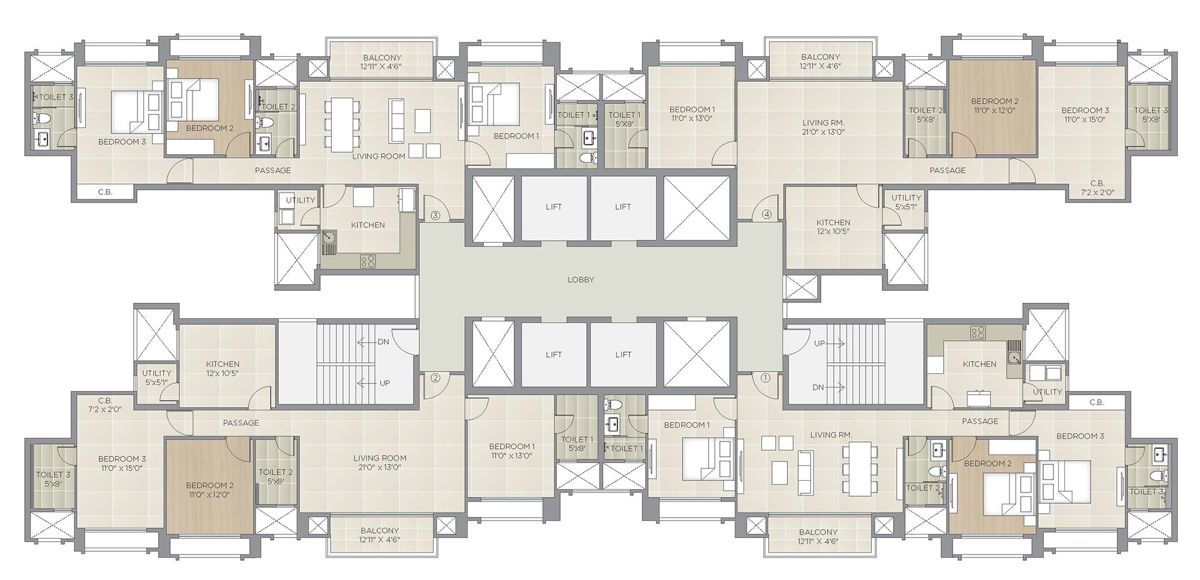 Hiranandani Estate Aralia Floor Plans