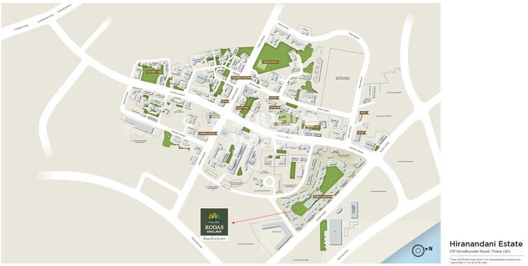 Hiranandani Estate Rodas Enclave Location Image
