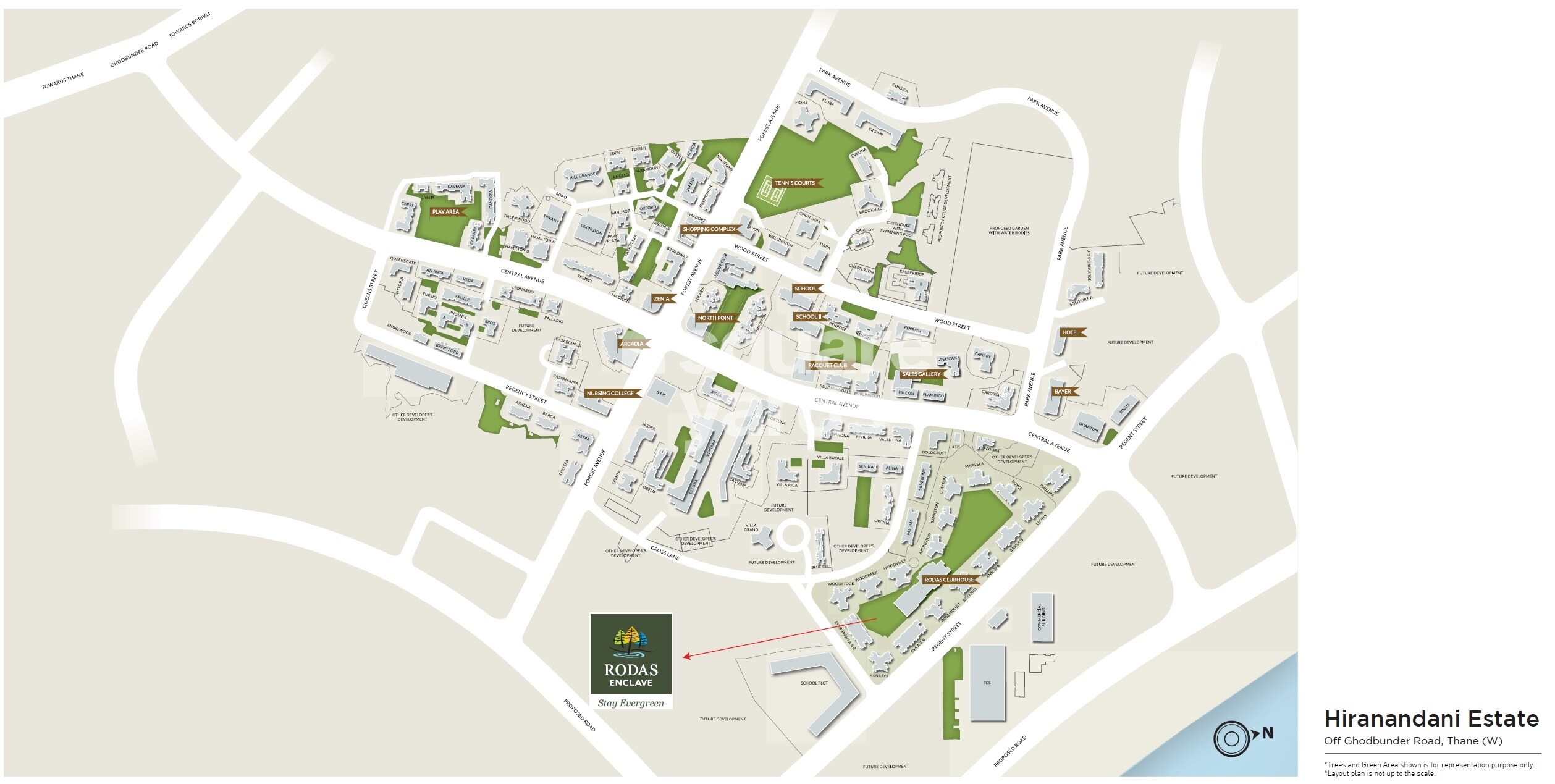 Hiranandani Estate Rodas Enclave Location Image