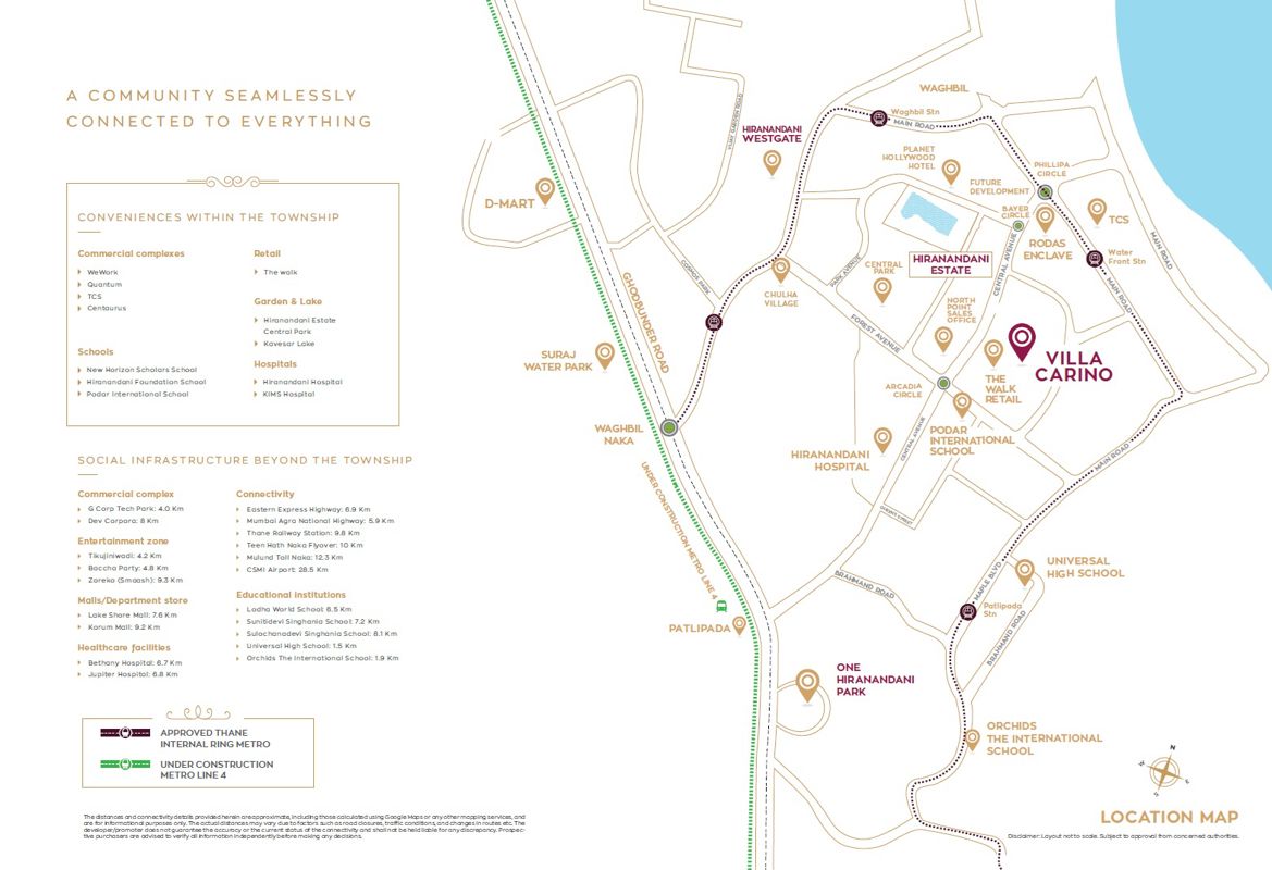 Hiranandani Estate Villa Carino Location Image