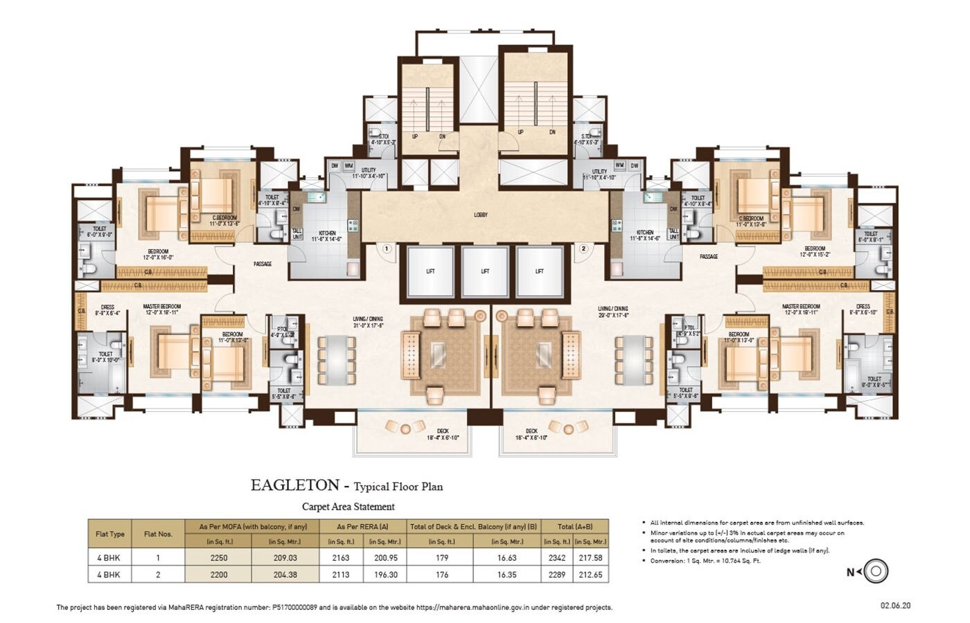 Hiranandani Park Eagleton Floor Plans