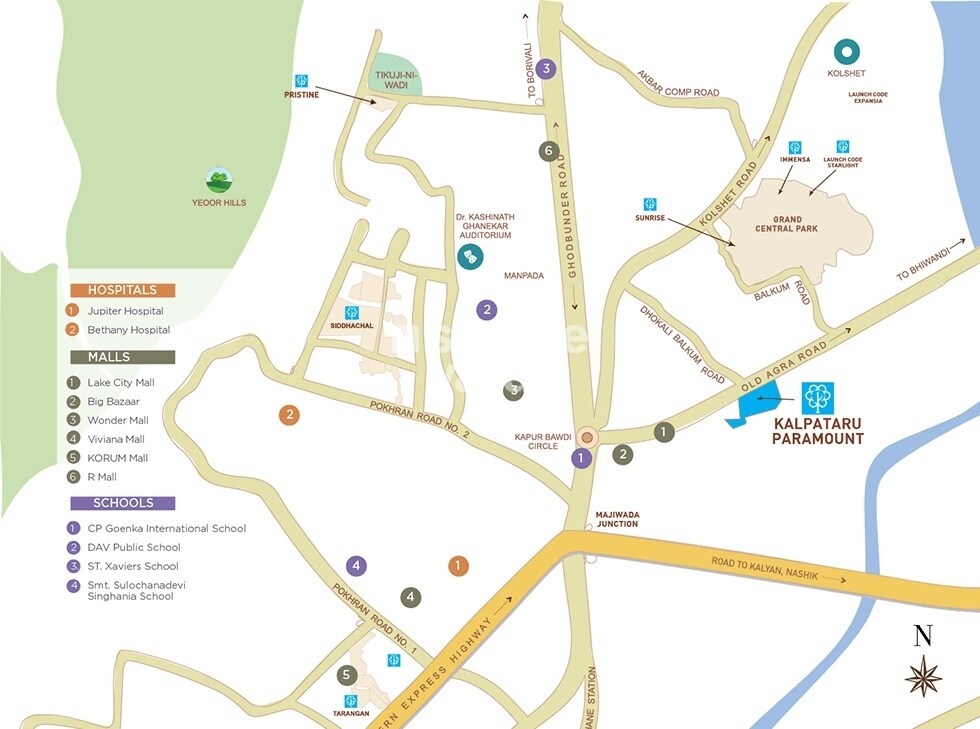 Kalpataru Paramount E Location Image