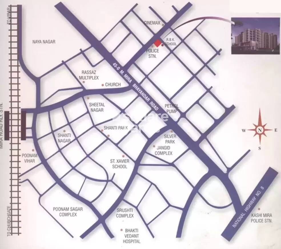 Kanakia Iraisa Apartments Location Image