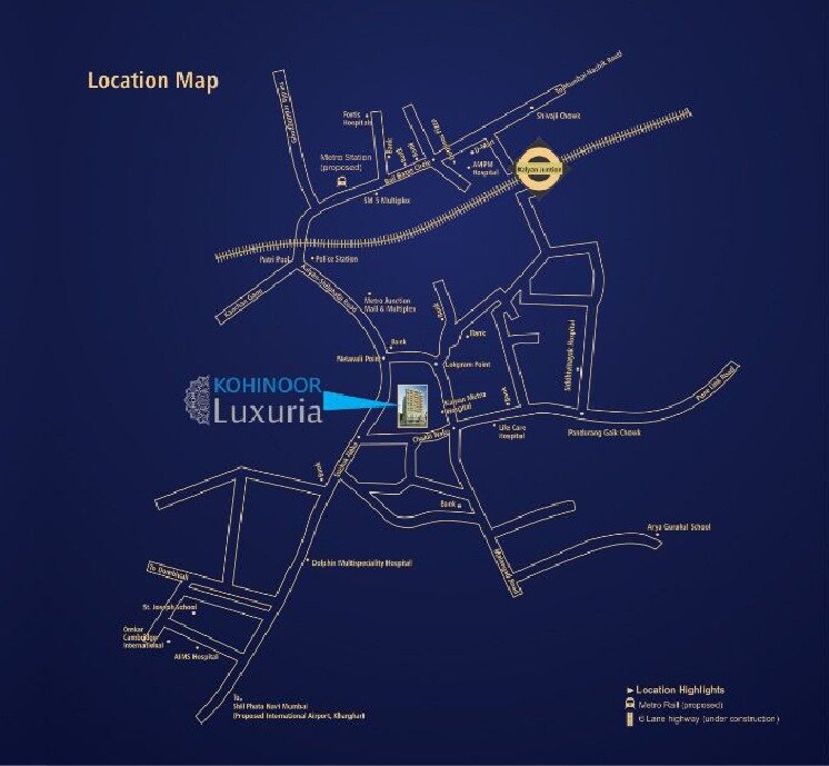 Kohinoor Luxuria Location Image