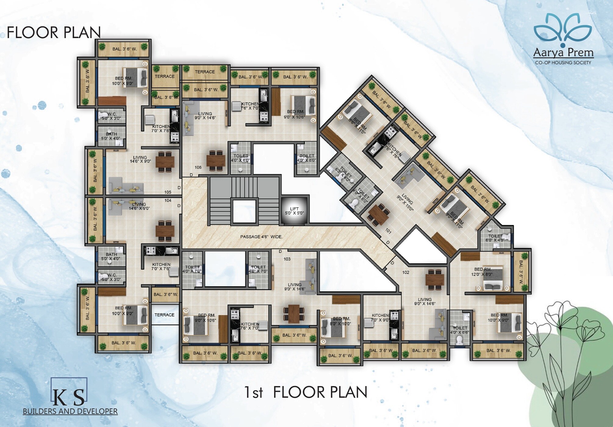 KS Aarya Prem CHS Floor Plans