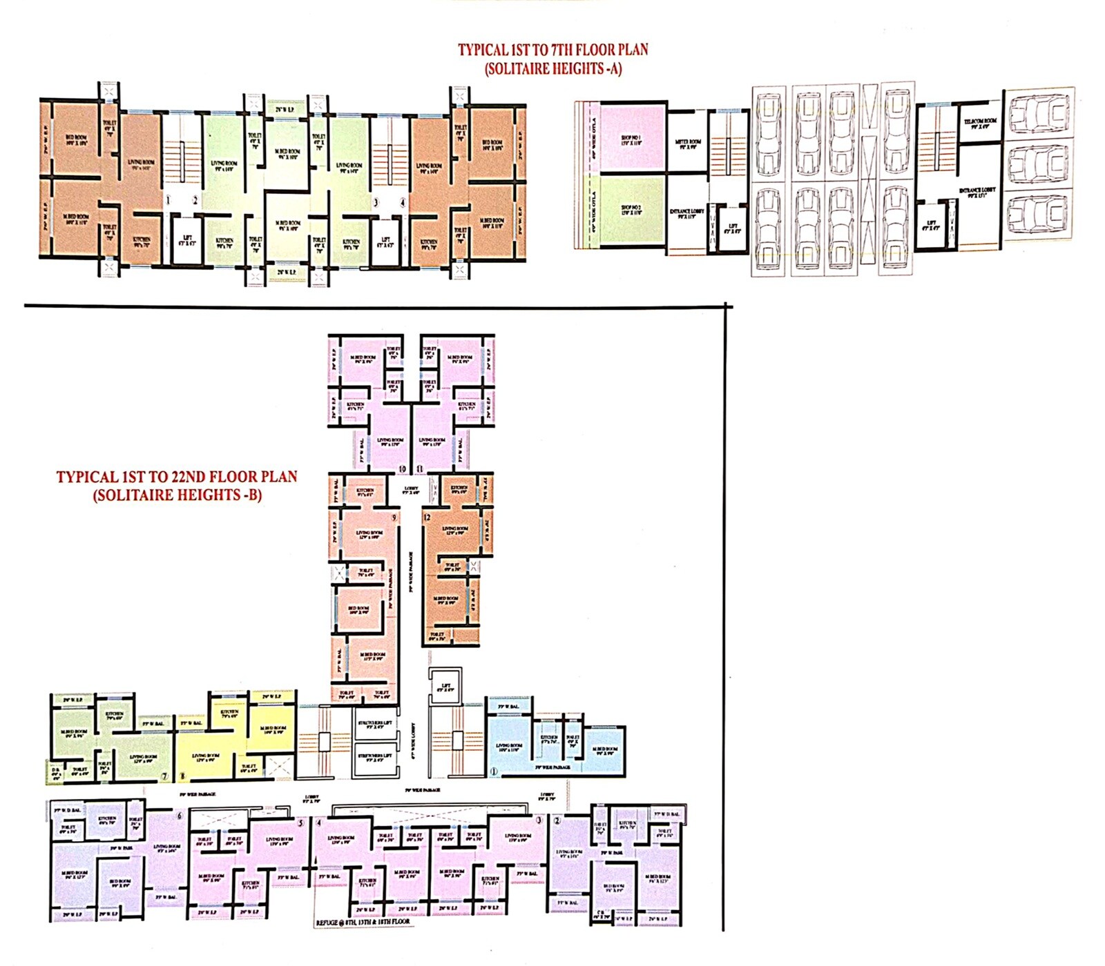 Laxmi Solitaire Heights Floor Plans