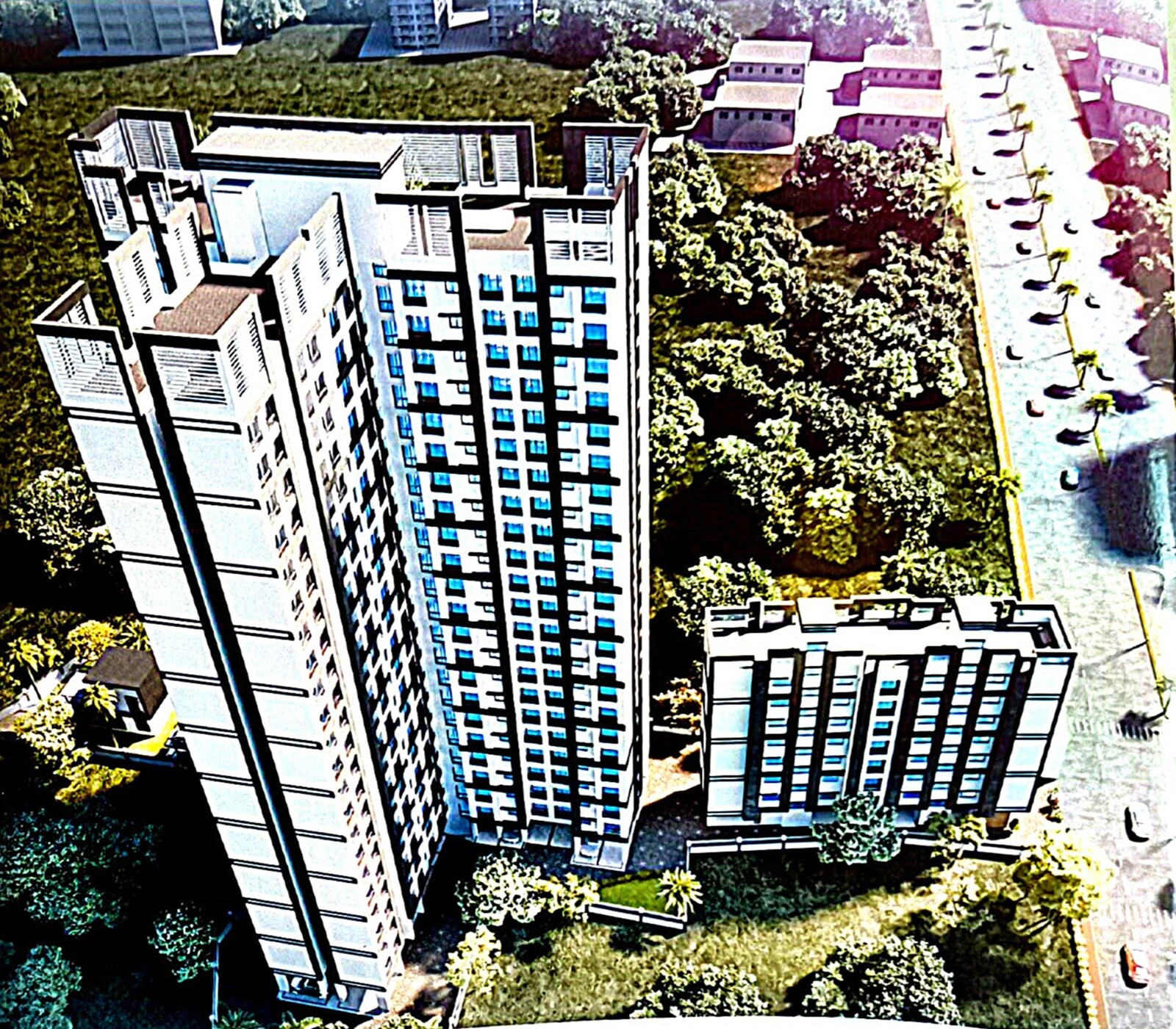 Laxmi Solitaire Heights Tower View