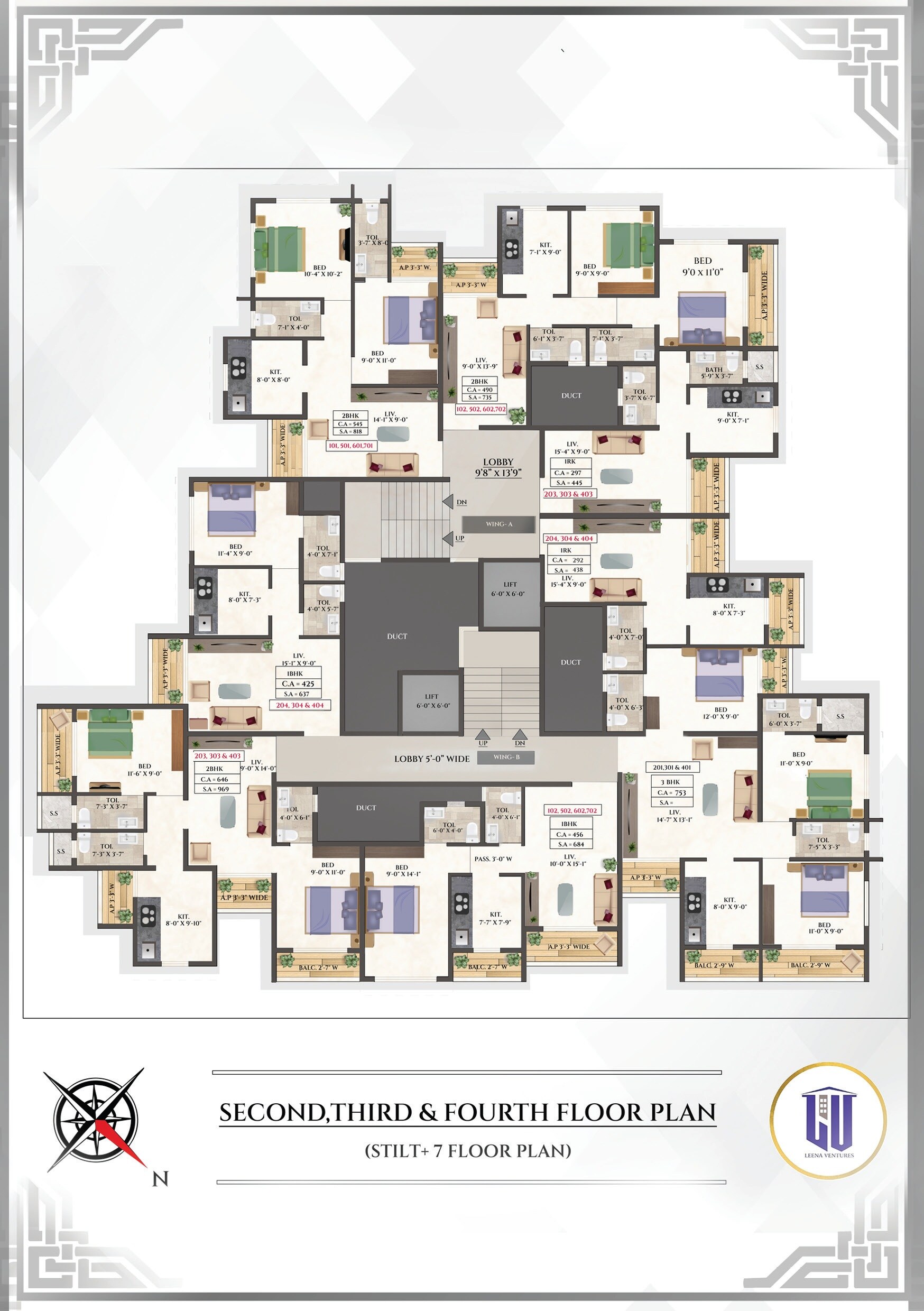 Leena Pride Floor Plans