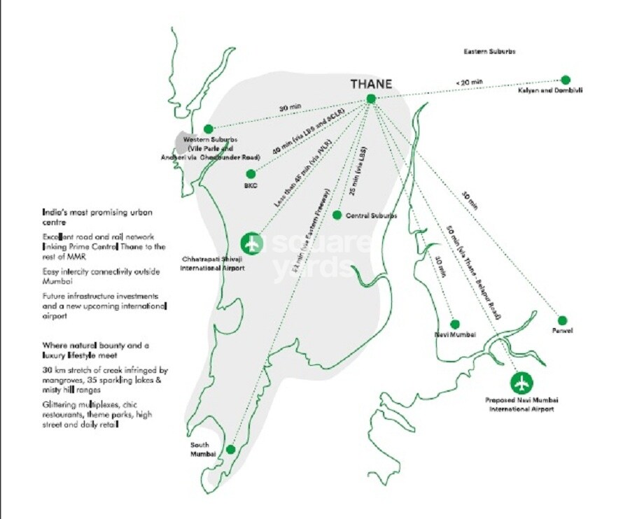 Lodha Amara Tower 32 And 33 Location Image