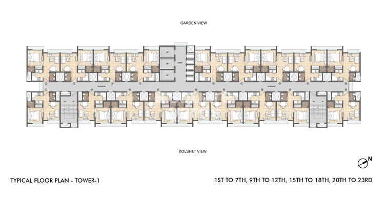 Lodha Crown Kolshet Floor Plans