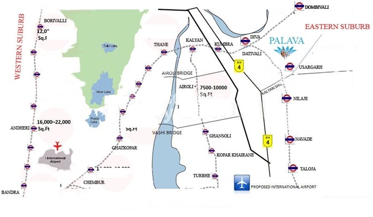Lodha Downtown Location Image