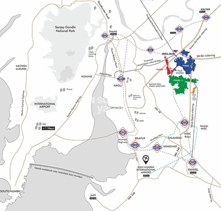 Lodha Palava Aurelia D to G Location Image