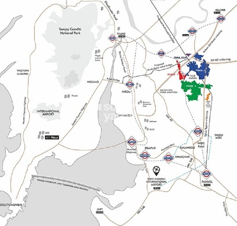 Lodha Palava Casa Savanna Location Image