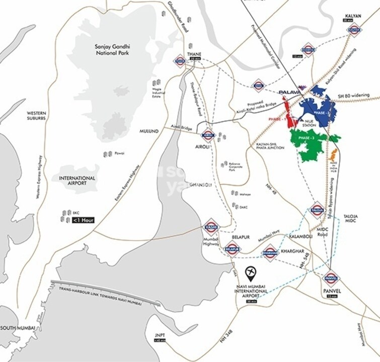 Lodha Palava Crown Location Image