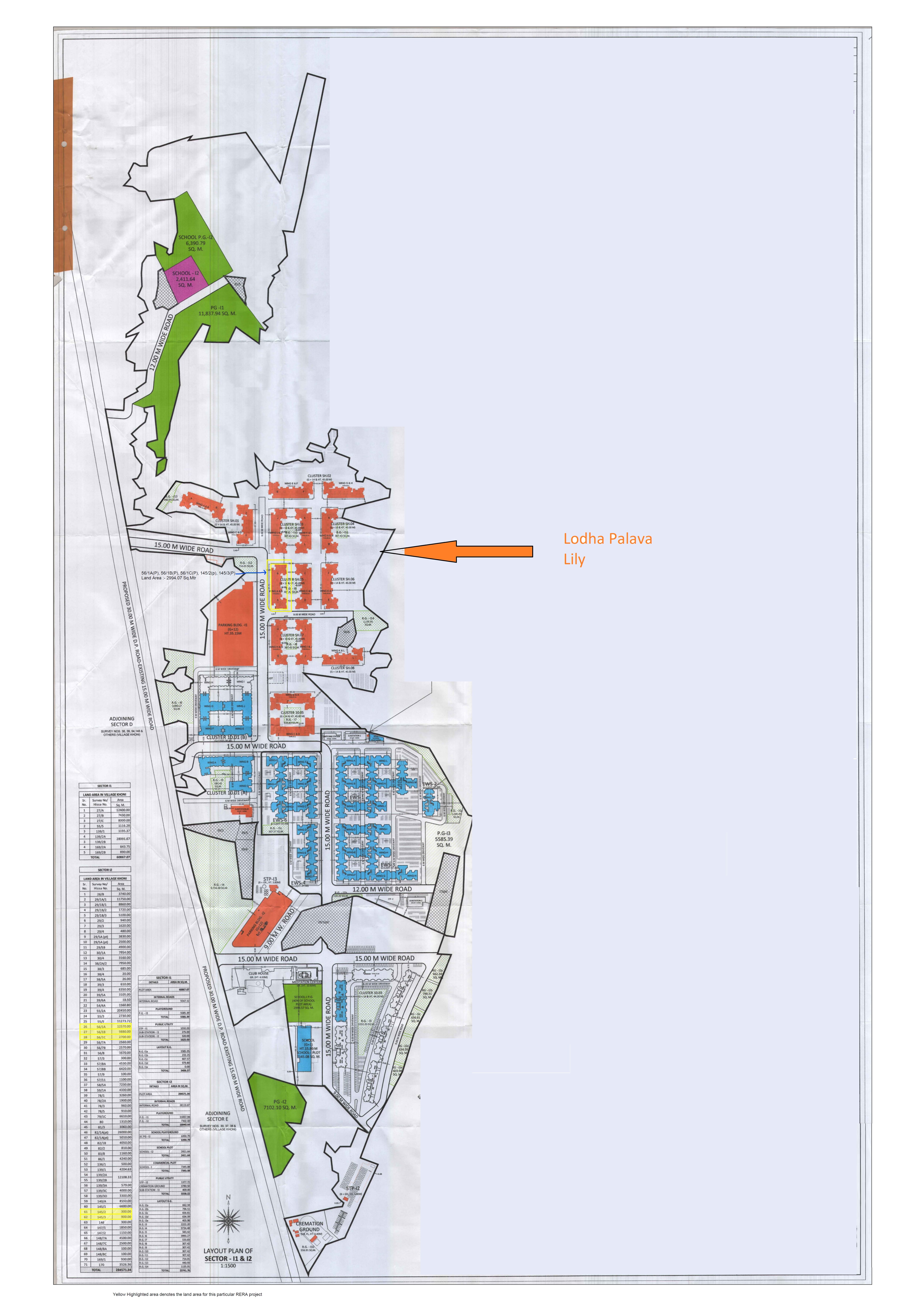 Lodha Palava Lily Master Plan 1