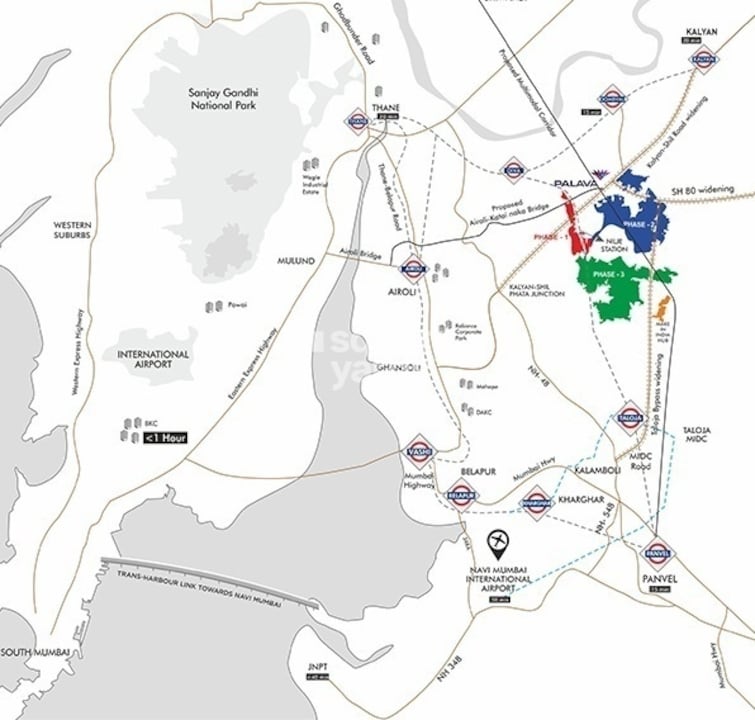 Lodha Palava Trinity A To C Location Image