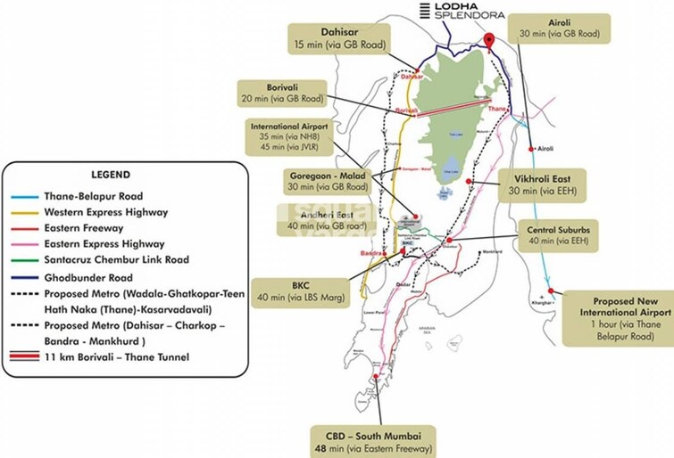 Lodha Splendora Location Image