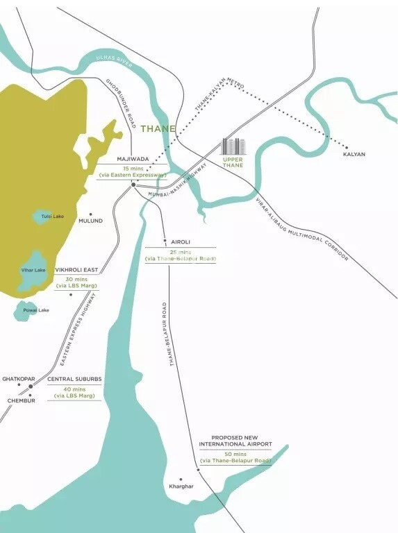Lodha Upper Thane Cluster No 4 03B Location Image