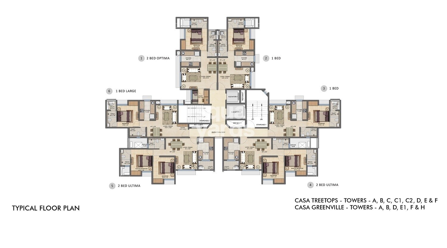 Lodha Upper Thane Woodlands G H I Floor Plans 1