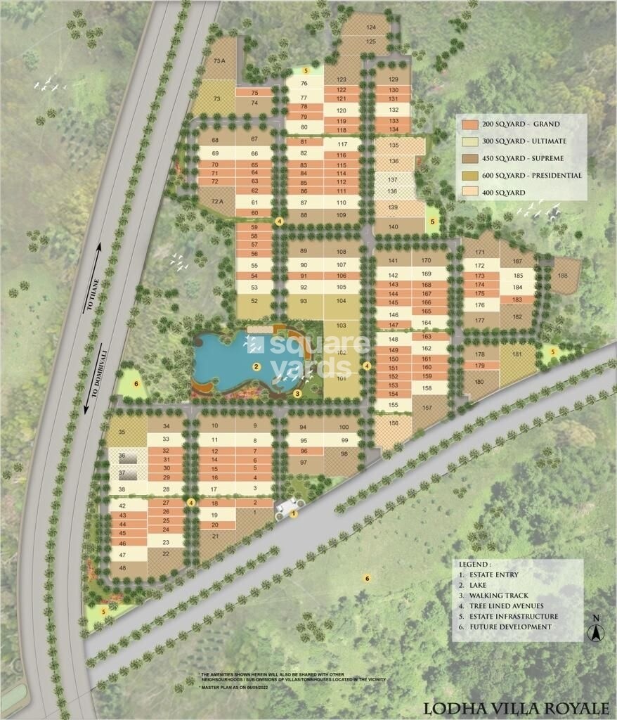 Lodha-Villa-Royale_an aerial view of a city with a train on the tracks