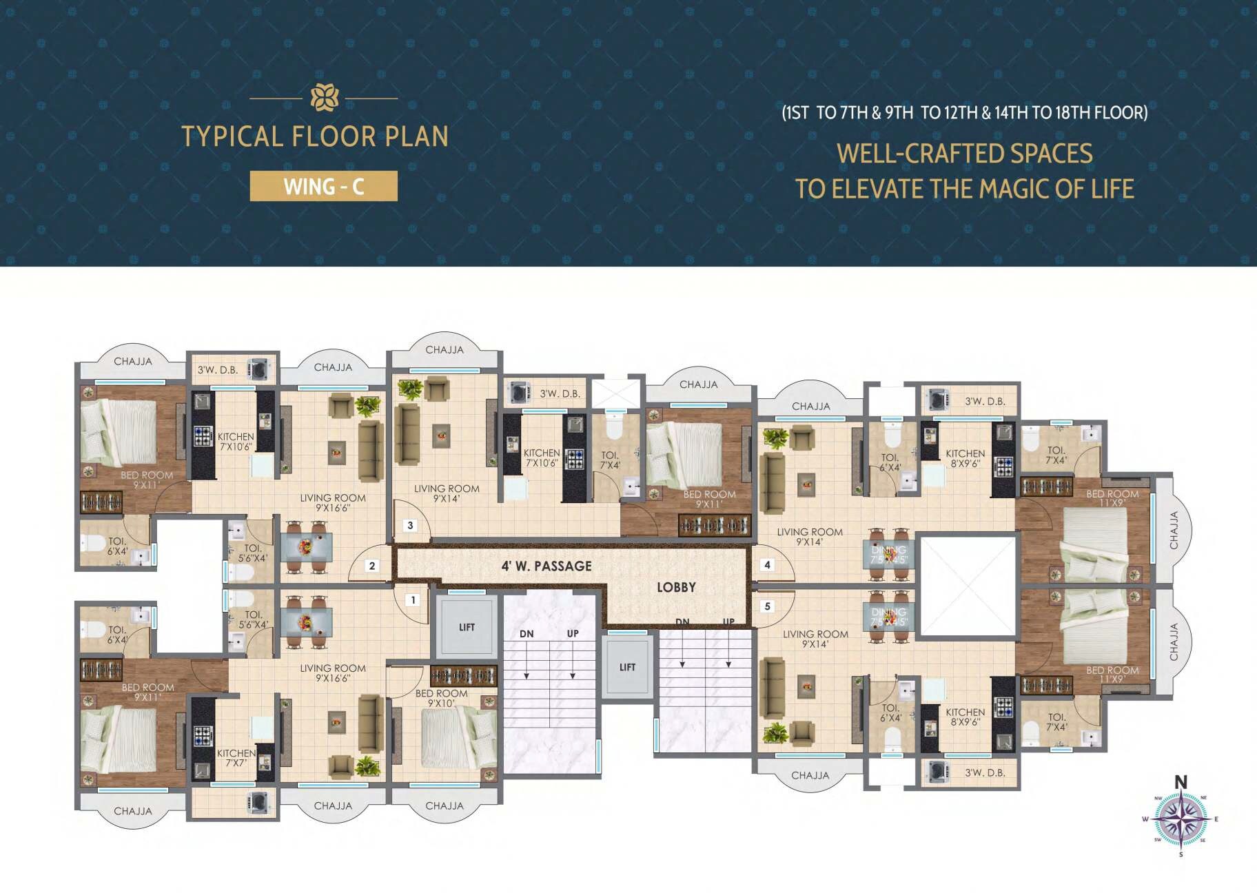 Magic Om Heights Floor Plans