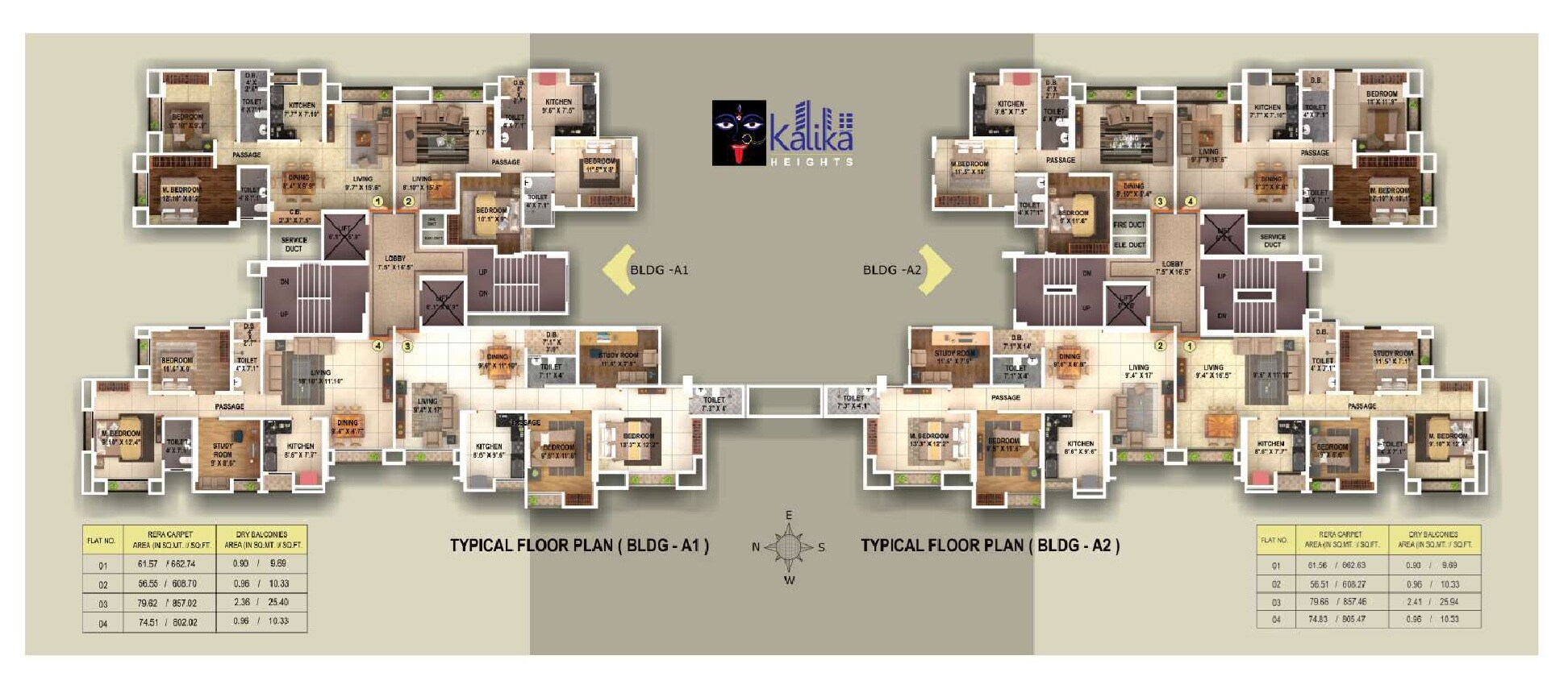 Mahakali Kalika Heights Floor Plans