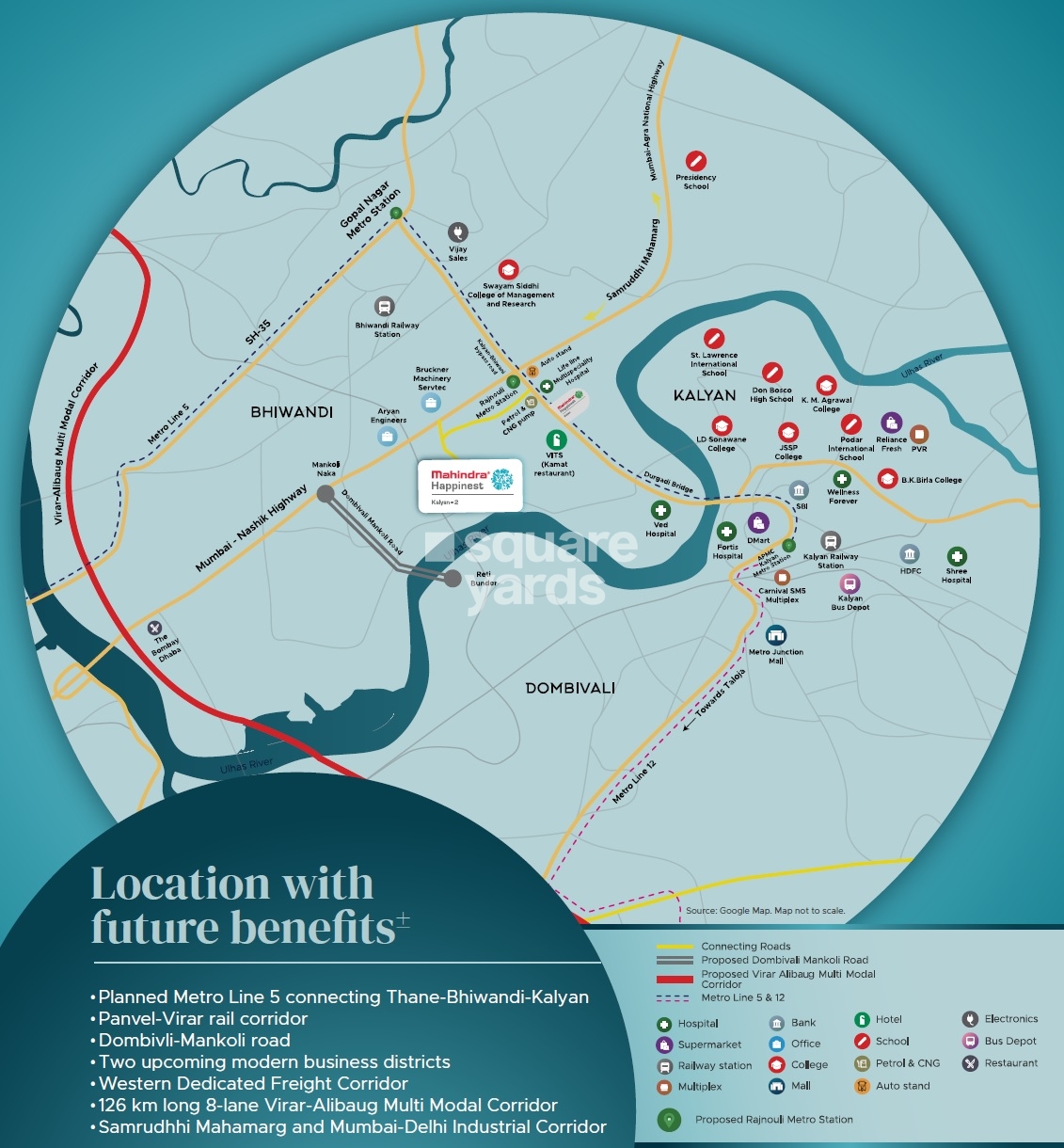 Mahindra Lifespaces Happinest Kalyan 2 Location Image