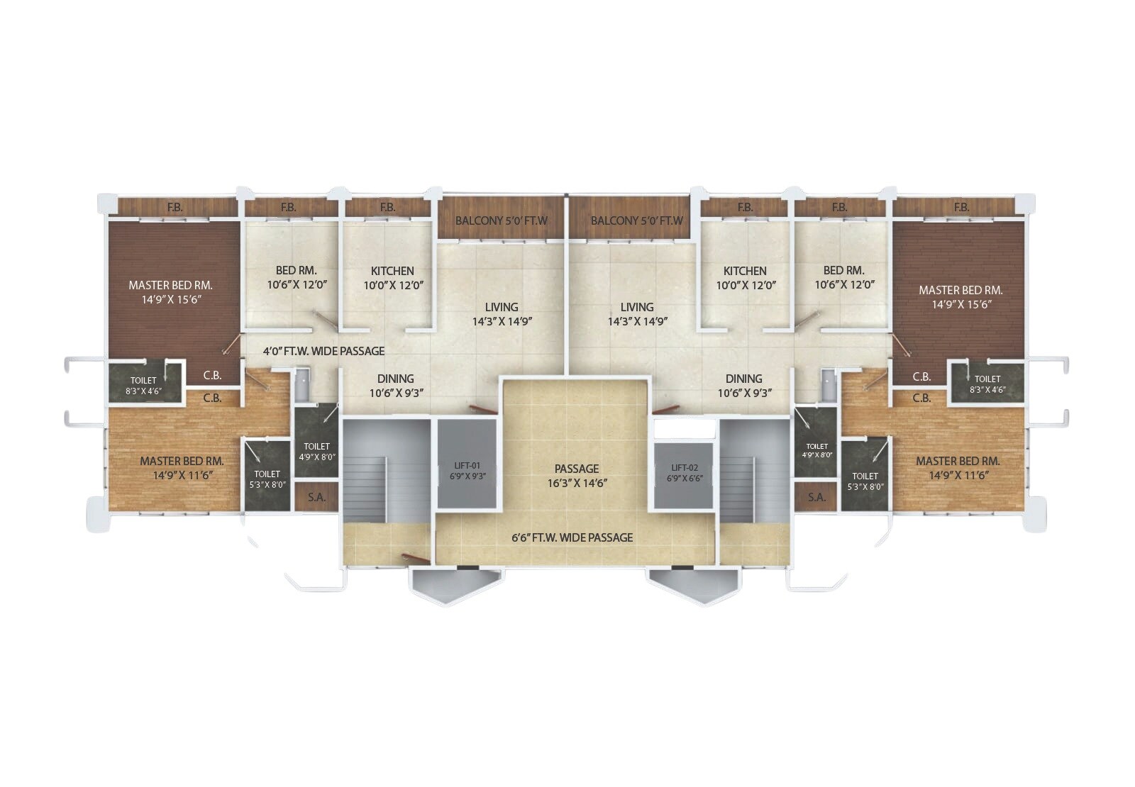 Mangalmurti Raj Paradise Floor Plans