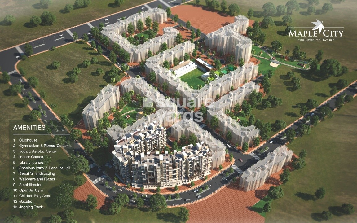 Maple-City_an aerial view of a large city with a large building